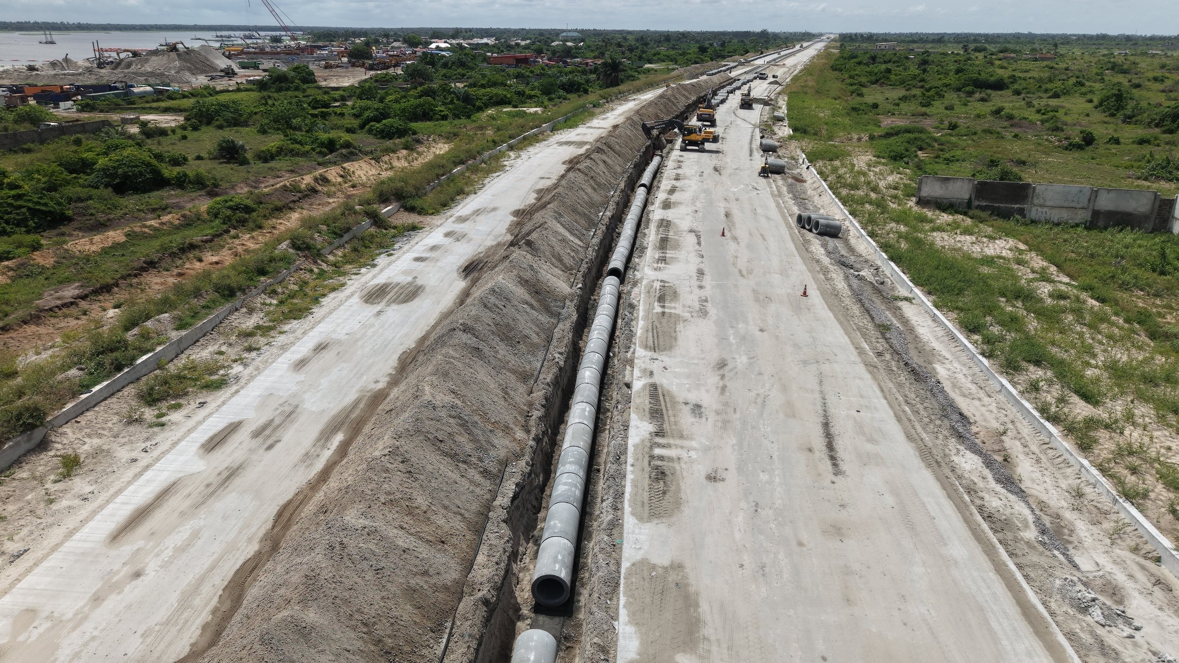 Completed Lagos carriageway section of the Lagos-Calabar Coastal Highway