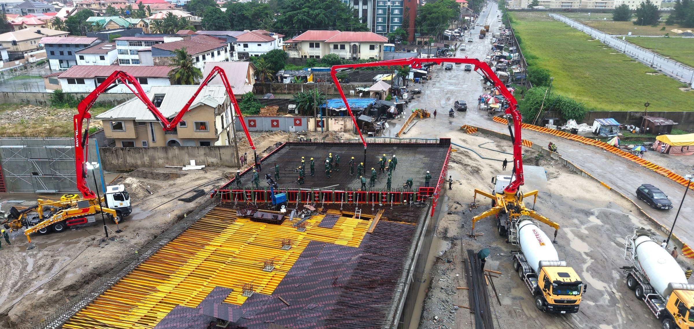 Section 2 Lagos concrete structure works with crews on site