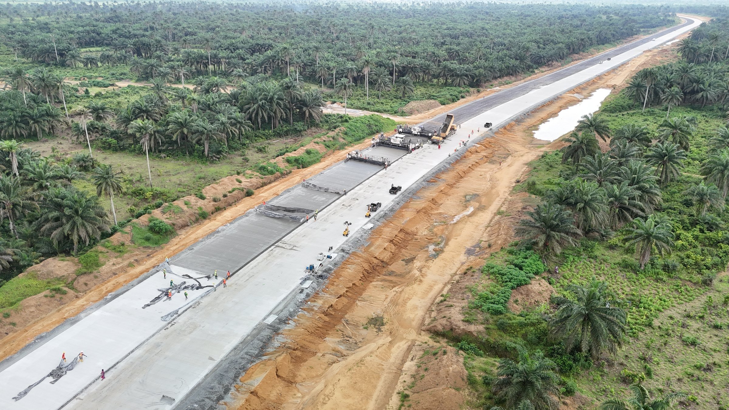 Section 3A Akwa Ibom concrete corridor through green terrain