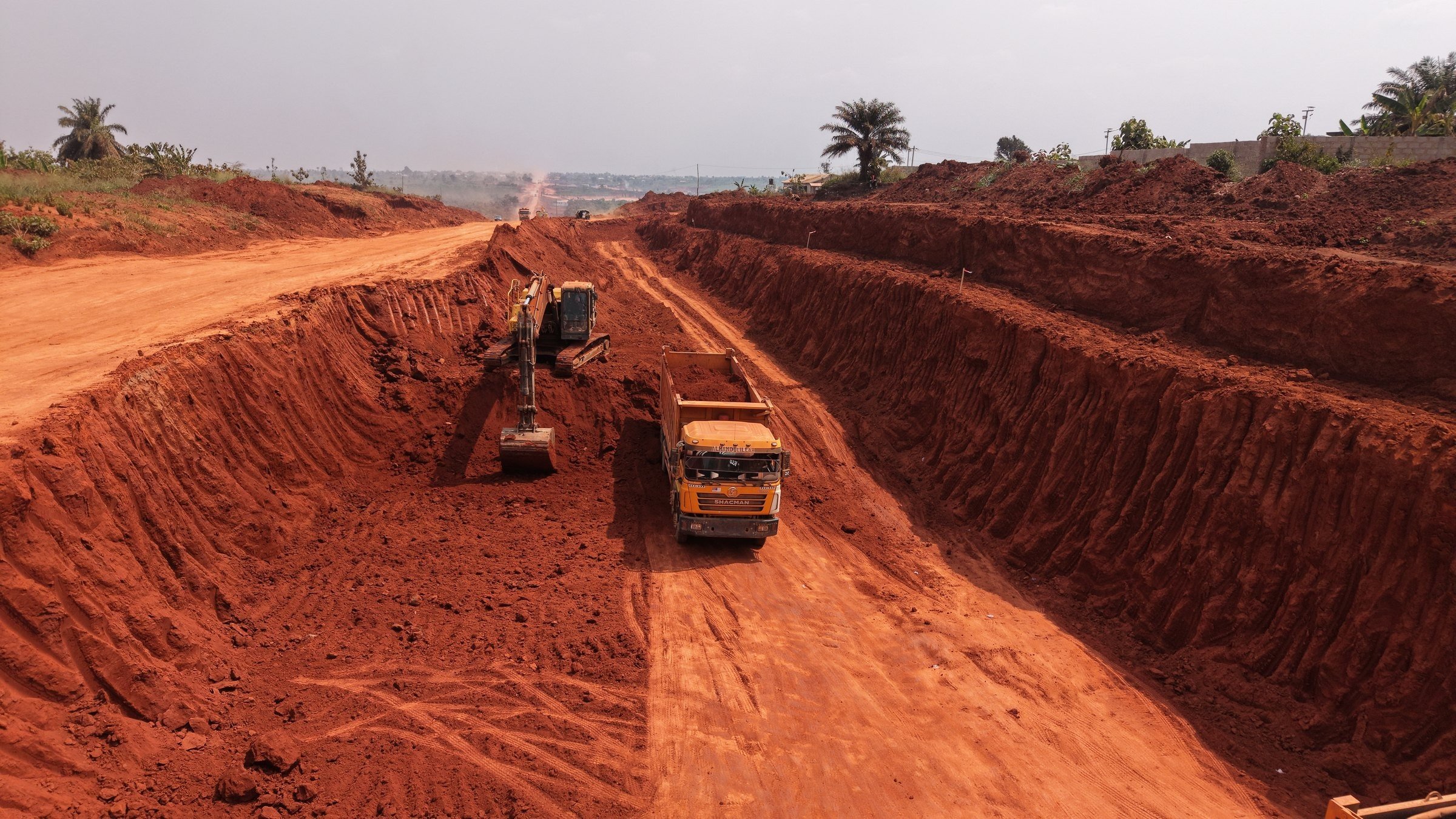 Deep earthworks underway on the Badagry section
