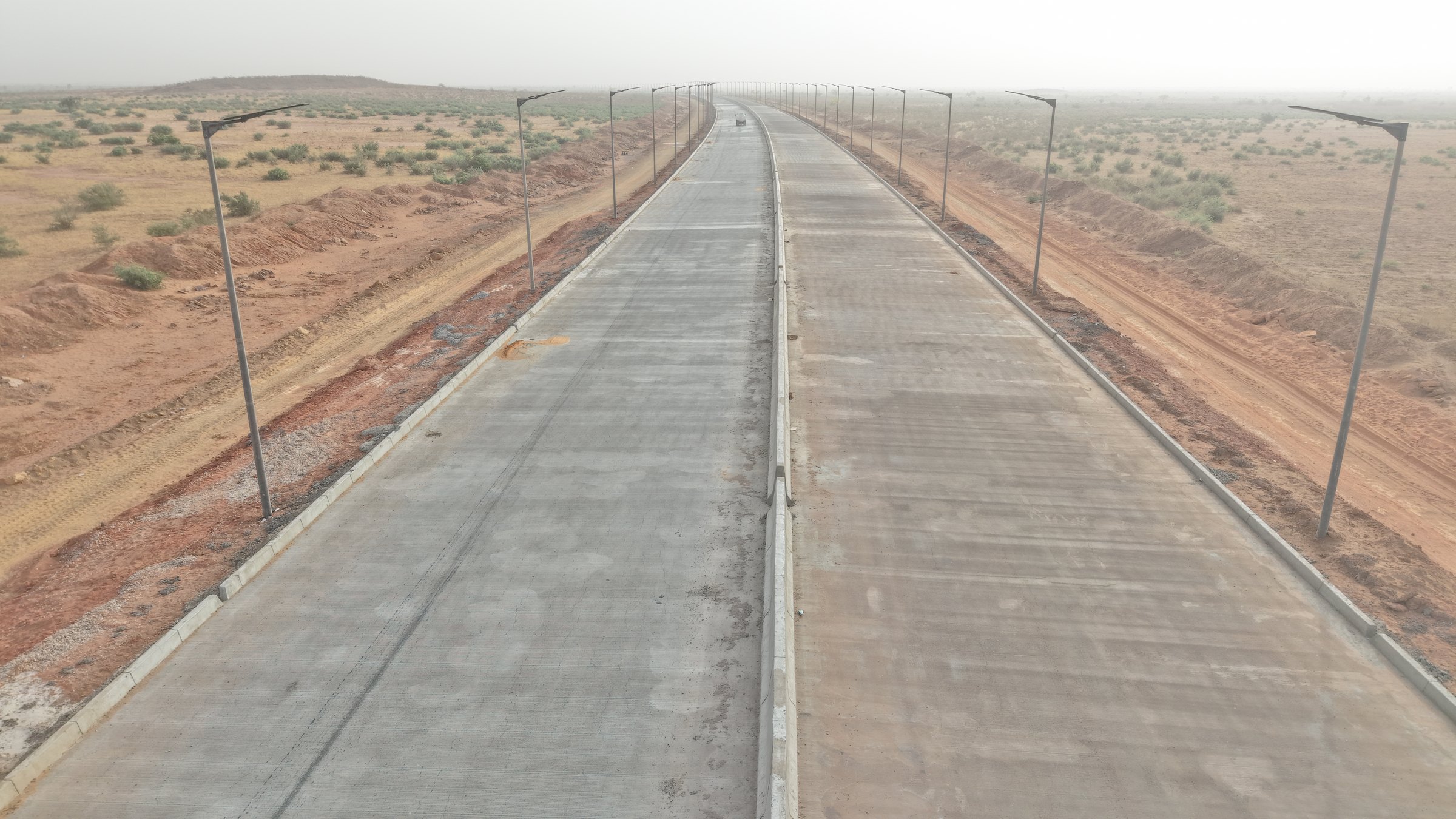 Completed concrete section of the Sokoto-Badagry Super Highway in Kebbi