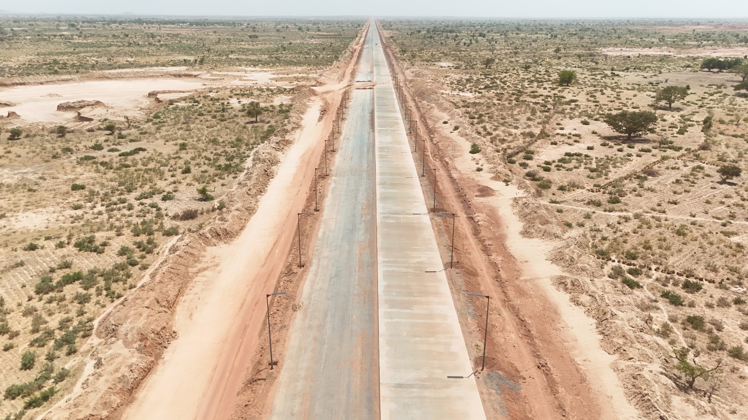 Aerial view of the Sokoto-Badagry Super Highway corridor