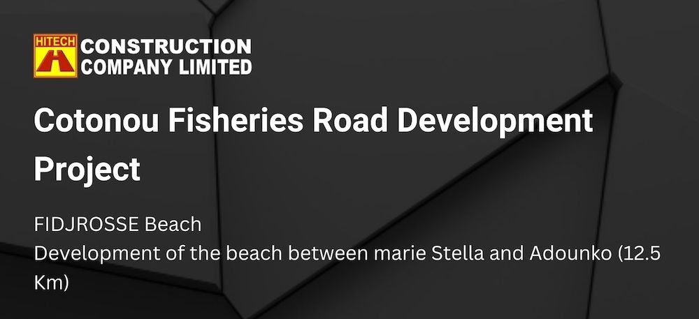 Official project board for the Cotonou Fisheries Road Development Project in Benin