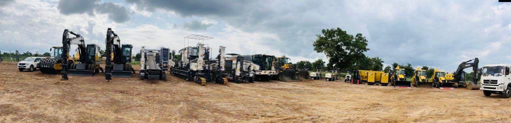 Wide plant spread supporting the National Route NR14 route rehabilitation project in Togo
