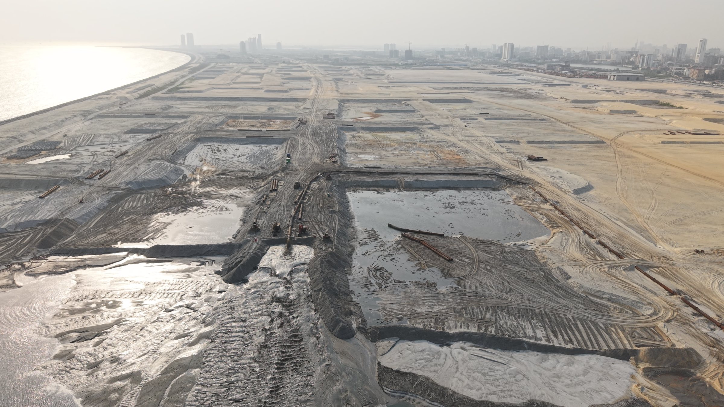 Land reclamation works and prepared waterfront formation by Hitech